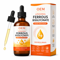 Gouttes de Fer Liposomal de Qualité Professionnelle pour le Soutien Quotidien au Bien-être, Supplément de Bien-être à Absorption Élevée, Vente en Gros OEM