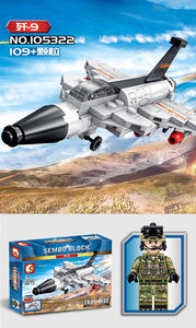 Dentelée d'équipement lourd Chinois <span class=keywords><strong>série</strong></span> J-20 militaire bloc de construction d'aéronefs ensemble - Product Image 5