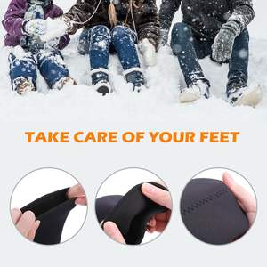 Chaussettes chauffantes d'orteils chaussons 3 mm couvre-orteils en néoprène pour le vélo cyclisme course randonnée bains de glace - Product Image 3