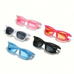 Gafas de Sol Retro de Moda con Logotipo Personalizado, Gafas de Sol Cuadradas con Colores Pastel Azul y Rosa para Hombre y Mujer - Product Image 4