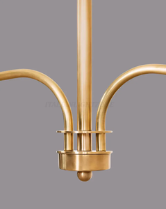 Lustre moderne en laiton doré, luminaire suspendu linéaire pour salle à manger, salon, intérieur élégant - Product Image 4