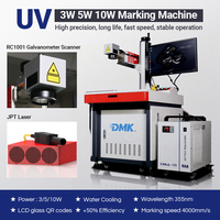 Machine de marquage laser UV DMK 3W 5W 10W adaptée au marquage de plaques en or, argent, verre, plastique et métal