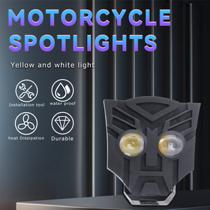 LELANPU Lámpara LED para Auto Todoterreno, <span class=keywords><strong>Mini</strong></span>, Blanca y Roja, con Flash Amarillo, 12W, Proyector LED para Motocicleta, 2 Lentes, Luz de Trabajo - Product Image 2