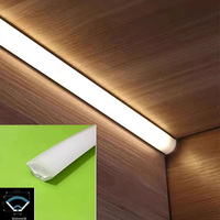 Lampe linéaire de gypse lumineuse sans plafond intégrée Bande lumineuse à LED visible d'angle de salon Lampe linéaire sans plafond