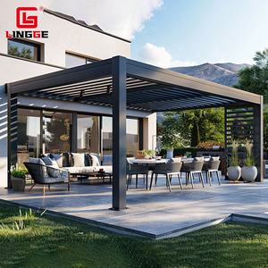 Pérgola de Aluminio Ecológica Personalizable de 3x4m, 3x5m, 3x6m, Diseño Natural, Toldo Eléctrico para Patio, Cubierta para <span class=keywords><strong>Terraza</strong></span> - Product Image 1