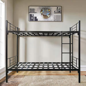 Diseño moderno de dos pisos, tamaño Queen, marco de hierro de metal <span class=keywords><strong>cama</strong></span> con <span class=keywords><strong>escalera</strong></span> <span class=keywords><strong>para</strong></span> almacenamiento de camas gemelas o apartamentos, precio de fábrica disponible - Product Image 5