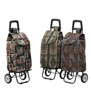 Shopping cart, grocery cart, folding portable <b>trolley</b>, household stroller with handle, pull cart for elderly people climbing - Product Image 5