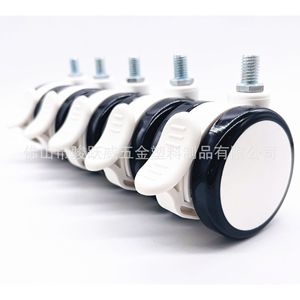 Roulettes pivotantes pour meubles avec frein, roue silencieuse de 65 mm pour chaise de bureau - Product Image 1