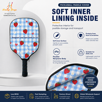 Housse de raquette de pickleball en néoprène à impression intégrale, motif personnalisé, étui de protection, marque privée, fabricant OEM