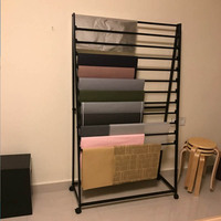 Boîte cadeau pour magasin de détail, présentoir de papier d'emballage de fleurs, tapis multicouche, écharpe en tissu, présentoir en métal