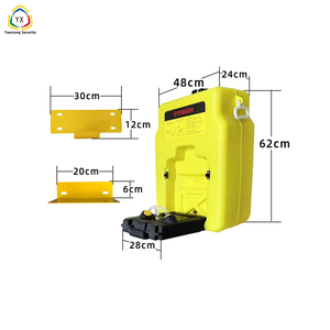 Stations de lavage oculaire d'urgence, premiers secours avec ABS polyéthylène, laboratoire, 14 gallons, 53 L, station de lavage oculaire portable murale - Product Image 3