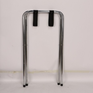 חדר המלון מטען אחסון קל מזוודה מתכת לעמוד פלדה כרום מתקפל מטען - Product Image 6