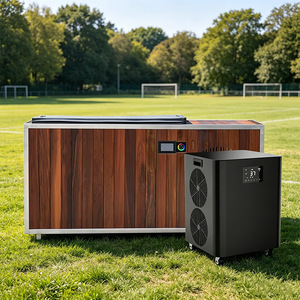 Baignoire à glace portable en bois de cèdre rouge ICEMEND avec # Revêtement en acier inoxydable 304 et éclairage LED pour piscines à immersion froide avec refroidisseur en option - Product Image 1