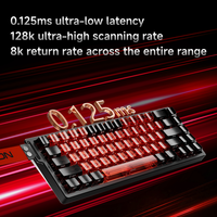 EWEADN DK63 60% Tri Mode RGB Keyboard Mekanik Nirkabel 2.4Ghz USB Type-C Isi Ulang dengan Sakelar Magnetik Hot-Swap untuk Gaming