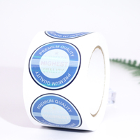 Étiquettes de logo de marque personnalisées de haute qualité Rouleaux d'autocollants ronds adhésifs imprimés Emballage de produit en vinyle holographique pour Premium Touch