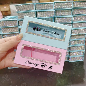private label eyelash packaging box full strip Lashes lashbox 3d 25mm real mink eyelashes vendor customized boxes
