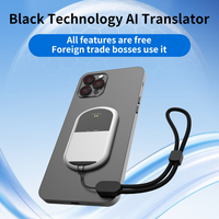Nouveau modèle T5 Traducteur intelligent IA : Appareil ultra-plat de type carte avec aspiration magnétique pour appels vidéo et interprétation simultanée