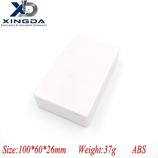 White Rectangular Plastic Enclosure Snap Fit PCB Junction Box OEM ODM Custom Electronic Device Housing