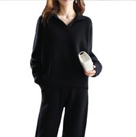 Ensemble Pull et Pantalon Femme Personnalisé en Gros – Tendance Populaire, Grande Taille, Laine Cachemire Tricotée, Style Décontracté, Deux Pièces
