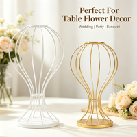 Support à fleurs en fer forgé de style européen, géométrique et festif, pour décorations de table d'honneur et tables de banquet d'hôtel