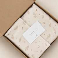 Papier de soie imprimé personnalisé motif floral céleste, faible MOQ pour petites entreprises, emballage vêtements et fleurs