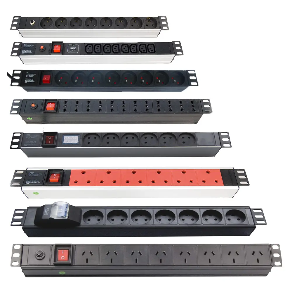 Fabrik-custom 10A 16A 20A universell intelligentes Rack-Stromverteilgerät pdu c13 c19 für Server-Rack Schrank