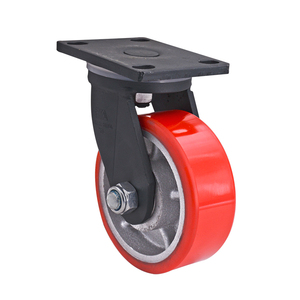 <span class=keywords><strong>Roue</strong></span> pivotante industrielle robuste en fonte avec plateau supérieur en PU pour déplacement de machines, roulettes de 6 pouces, <span class=keywords><strong>roue</strong></span> pivotante de 150 mm - Product Image 6
