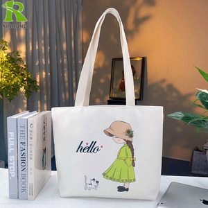 Printed Custom Large Capacity Female Fashion Shoulder Commuting <strong>Work</strong> New Eco-Friendly Canvas Shopping <strong>Bag</strong> - Product Image 3
