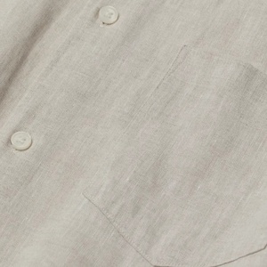 Chemises décontractées en lin pour hommes, personnalisées, à manches courtes, respirantes, anti-plis, à motifs imprimés pour l'automne - Product Image 6