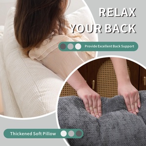 Modern çiftlik performans <span class=keywords><strong>Accent</strong></span> sandalye şönil osmanlı döşemeli Bolster yastıklar yatak odası ofis için yumuşak çağdaş - Product Image 4