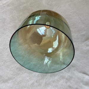 Main de Chakra de bol chantant en cristal de quartz cosmique avec produit de <span class=keywords><strong>creuset</strong></span> en silice à poignée verte - Product Image 5