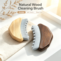 Cepillo de Masaje Facial de Madera de Haya con Cerdas, Herramienta de Belleza para el Cuidado de la Piel, Drenaje Linfático, Contorno Facial