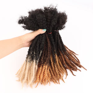 100% 印度人头马头发延伸钩针辫子纹理非洲扭结Loc机双纬线所有颜色双拉制 - Product Image 3