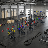 Plateforme de rangement CF Rig robuste et autoportante pour compétition multi-stations avec cible murale