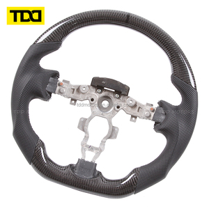 Volant personnalisable TDD compatible avec Nissan Sylphy 350z Teana Racing, cuir, fibre de carbone, sport, fond plat, plusieurs couleurs - Product Image 2