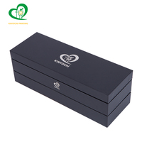 Boîte cadeau portable en carton avec plateau intérieur décoratif doré personnalisé, logo estampé à chaud, pour bonbons, chocolats