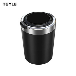 Cenicero <span class=keywords><strong>de</strong></span> <span class=keywords><strong>Coche</strong></span> LED <span class=keywords><strong>de</strong></span> Doble Capa con Diseño Avanzado, Portátil, Resistente al Viento, <span class=keywords><strong>de</strong></span> Plástico Mini, con Logotipo Personalizado - Product Image 1