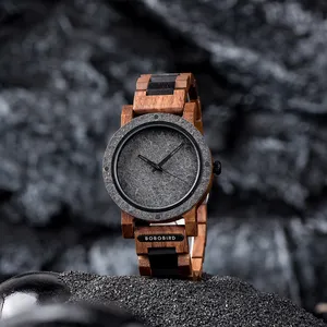 New Arrival Customizable Marble Wood Watch for Men Luxury Quartz Wrist Watch from Top Brand Low MOQ for Dropshipping