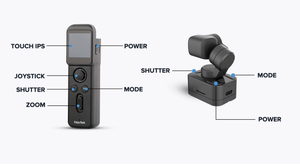 El más nuevo FeiyuTech <span class=keywords><strong>Feiyu</strong></span> <span class=keywords><strong>Pocket</strong></span> 3 3-Axis 4K 60fps Material de archivo Magnético Adjuntar AI Tracking Follow Camera Handle Gimbal - Product Image 3