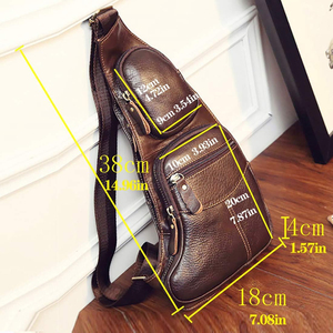 Sac à bandoulière vintage en cuir pour homme, sac à dos <span class=keywords><strong>de</strong></span> poitrine, sac à dos <span class=keywords><strong>de</strong></span> jour - Product Image 6