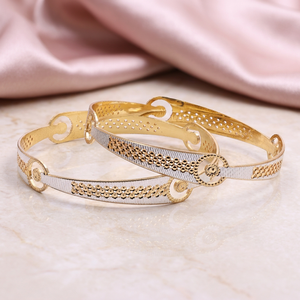Pulseras CNC de Plata de Ley 925 de Dos Tonos, Joyería de Moda de Plata 925 de Doble Tono - Product Image 6