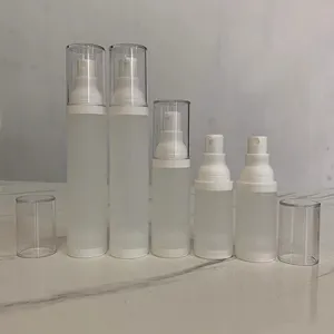 Hengjian منخفضة موك 15 مللي 30 مللي 50 مللي التجميل العناية بالبشرة جولة شكل متجمد ماتي الرش البلاستيك زجاجات ل غسول زجاجة كريم