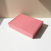 Grandes boîtes d'expédition roses 31x25x10 pour vêtements, chaussures, emballage personnalisé en carton ondulé