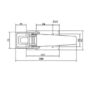Truck Over Center Spring Toggle Fastener Trailer <b>Flush</b> <b>Handles</b> Dropside Lock - Product Image 4