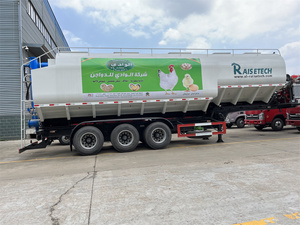 3 Axles Animal <strong>Feed</strong> Transportation Tank Cattle Pig <strong>Chicken</strong> <strong>Feed</strong> <strong>Bulk</strong> Tank Trailer - Product Image 4
