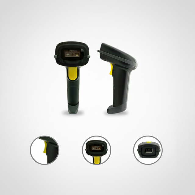 JINGXIN IP42 Dust Resistant 433MHz Wireless Barcode Scanner 5 Mil High Accuracy USB Port Handheld Barcode Scanner