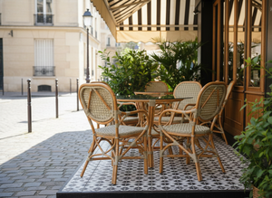 Ensemble de salle à manger compact et élégant en rotin/osier style bistro jamaïcain, idéal pour un mobilier confortable de maison, d'appartement ou d'hôtel en Indonésie - Product Image 5