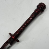 Espada Guerrero Roja Popular de 101 cm y 1.95 kg con Espada Tang Atornillada al Dorso de la Hoja para Colección de Cosplay