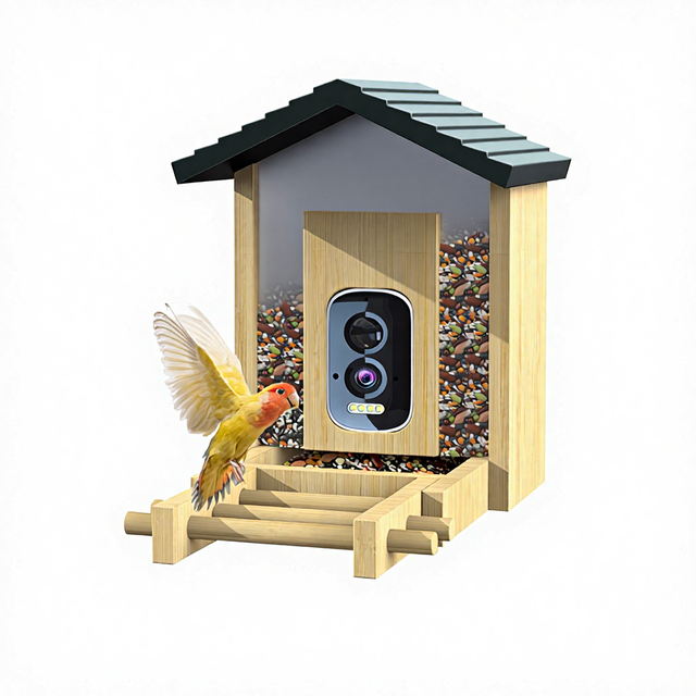 Source Factory Smart Bird Feeder AI Bird Recognition 5MP HD Bird Detection Video Notification Pet Feeder 2.2kg Export