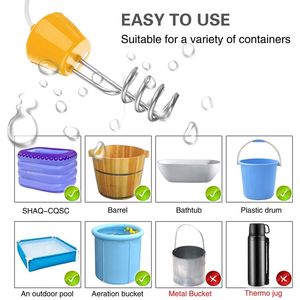 Pemanas Air Imersi Baja Tahan Karat 1500W dengan Batang Pemanas Air Elektrik Penggunaan Perjalanan Termostat - Product Image 4